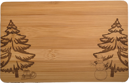 Graviertes Bambus-Brettchen Personalisierbar