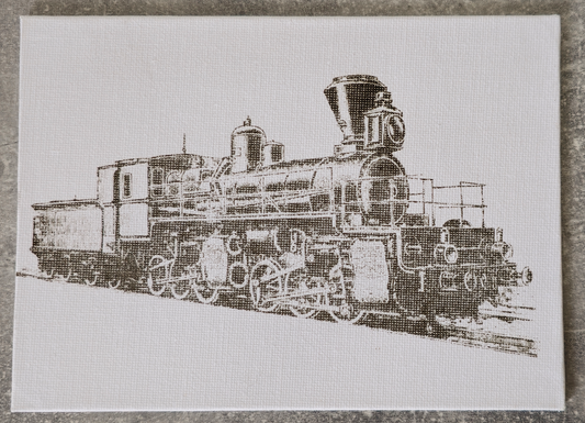 Individuell gravierter Leinwandkarton