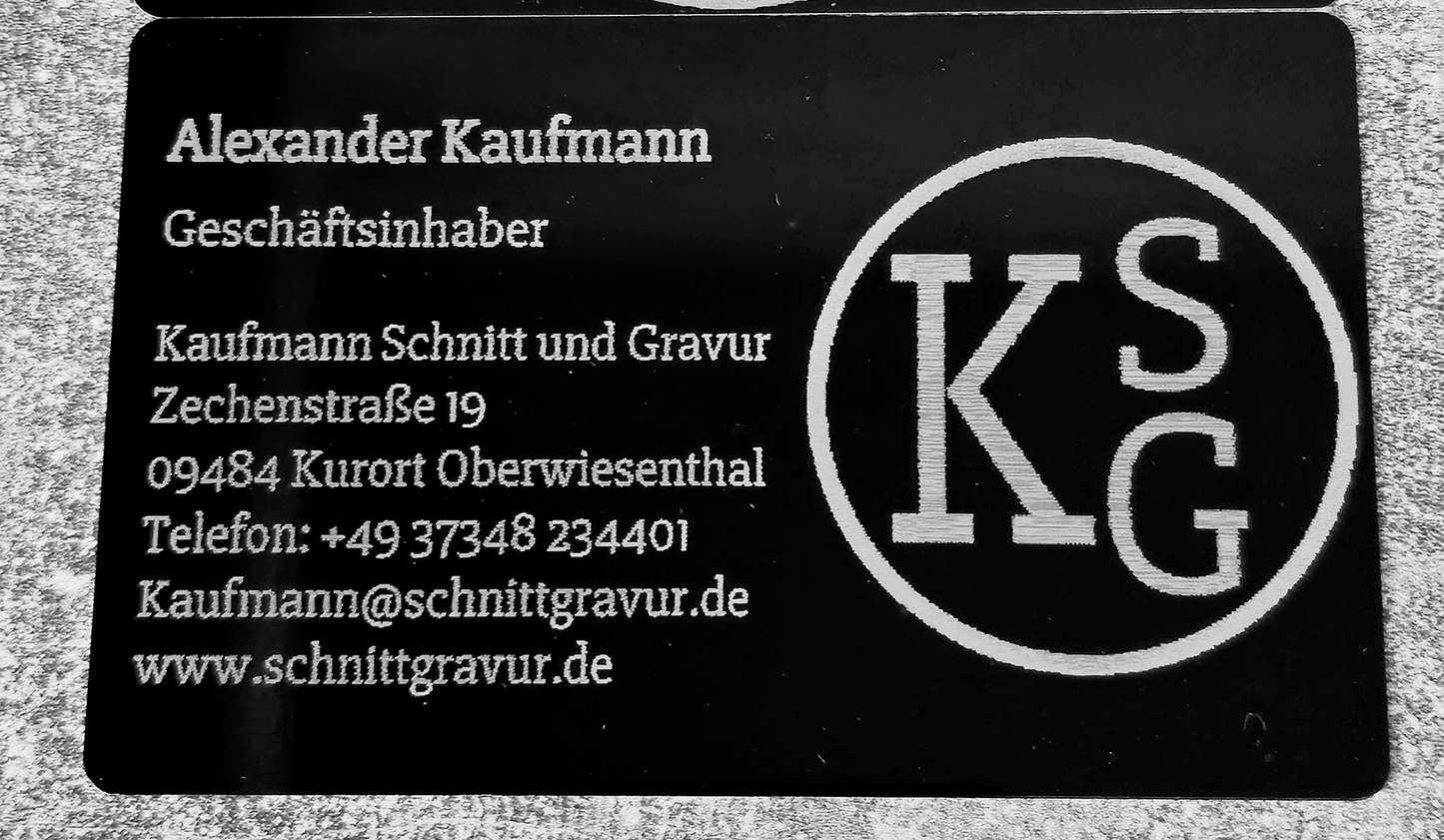 Visitenkarten aus Metall(Aluminium)