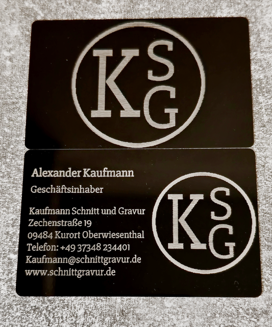 Visitenkarten aus Metall(Aluminium)